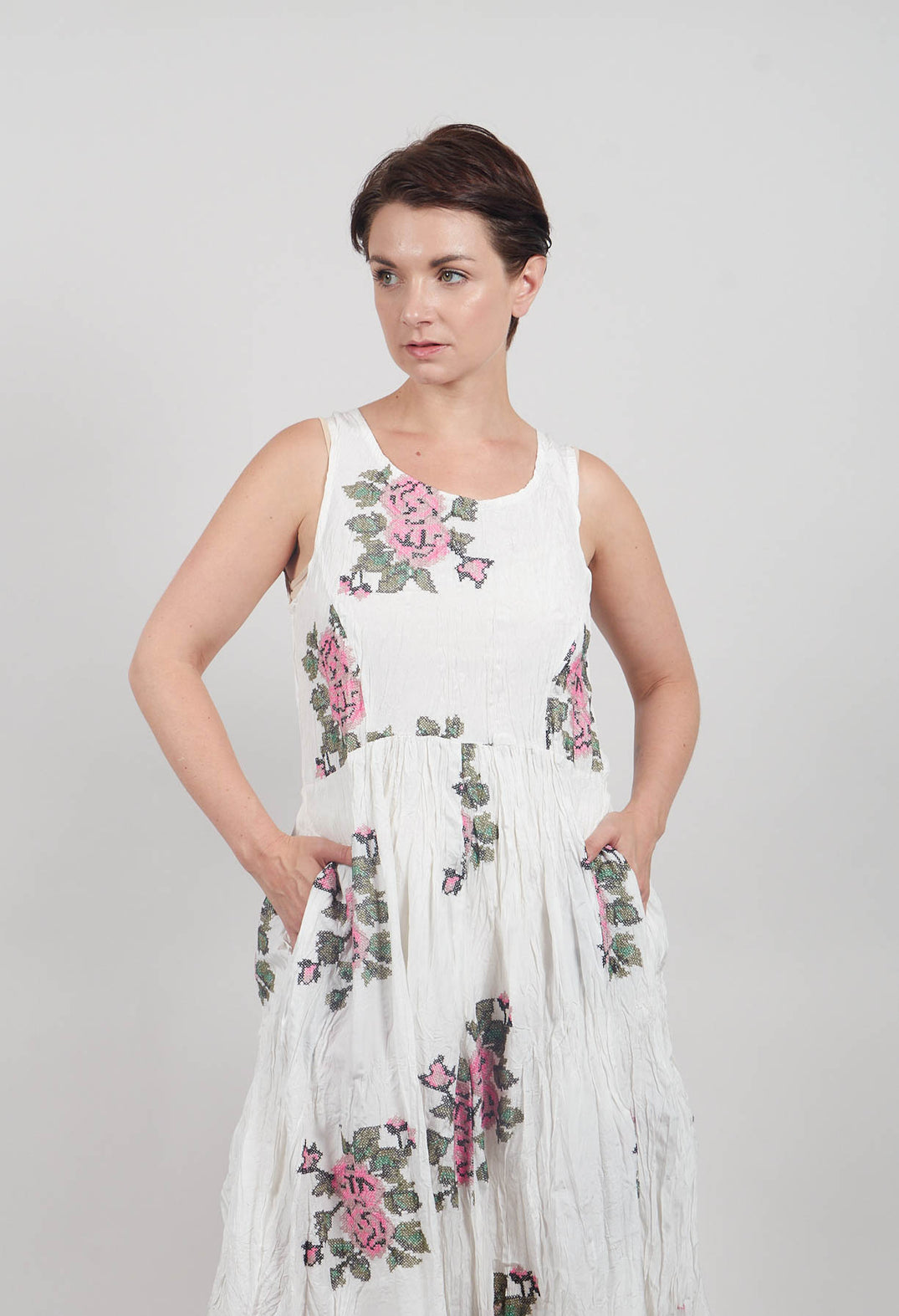 Hibiskunst Dress in Schnee White