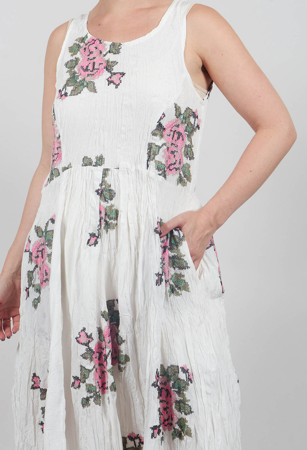 Hibiskunst Dress in Schnee White