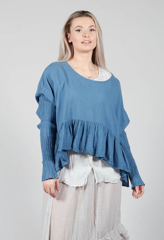 Bauchlos Shirt in Oxalis Blue