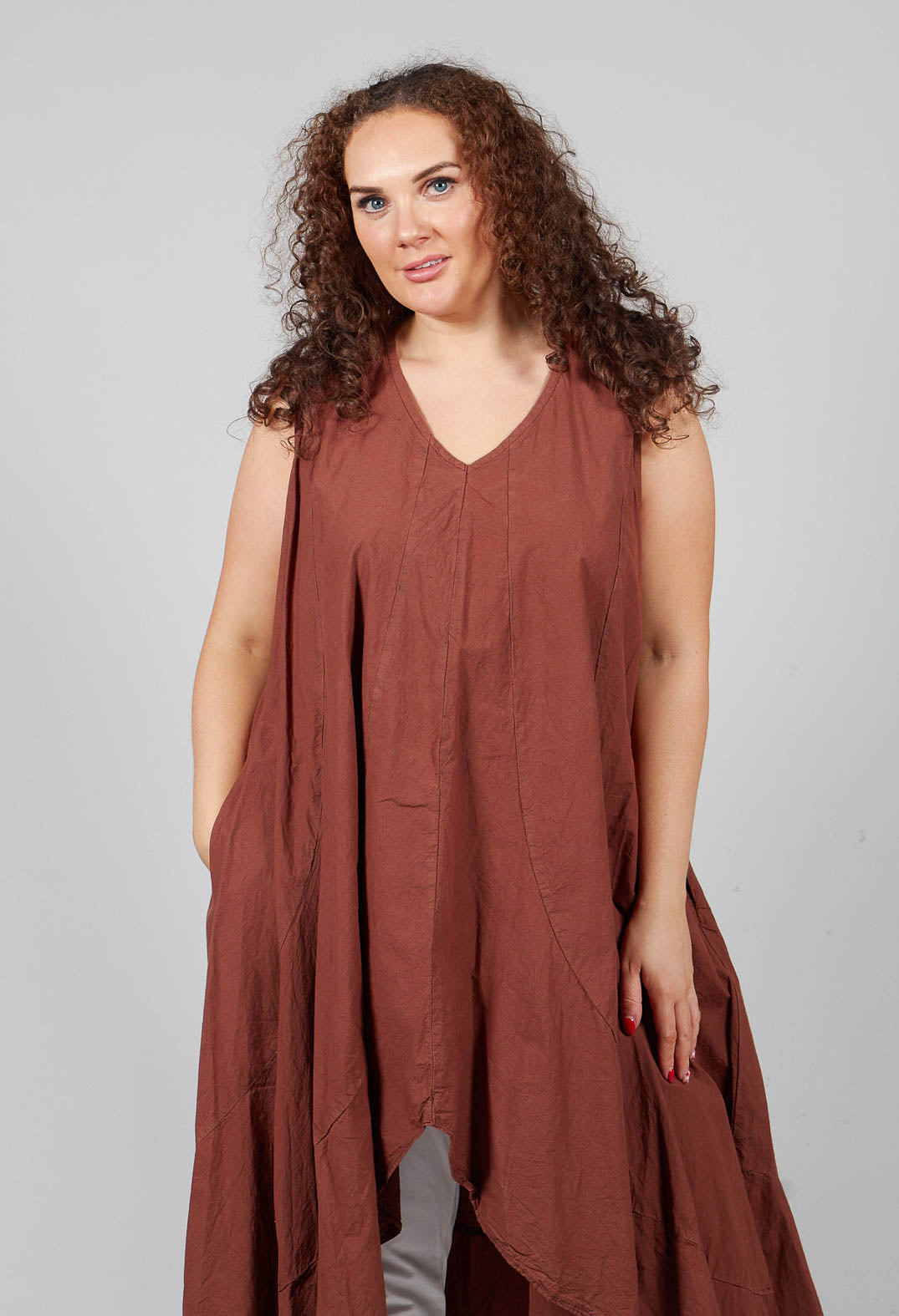 Unikrum Dress in Mudcloth Brown