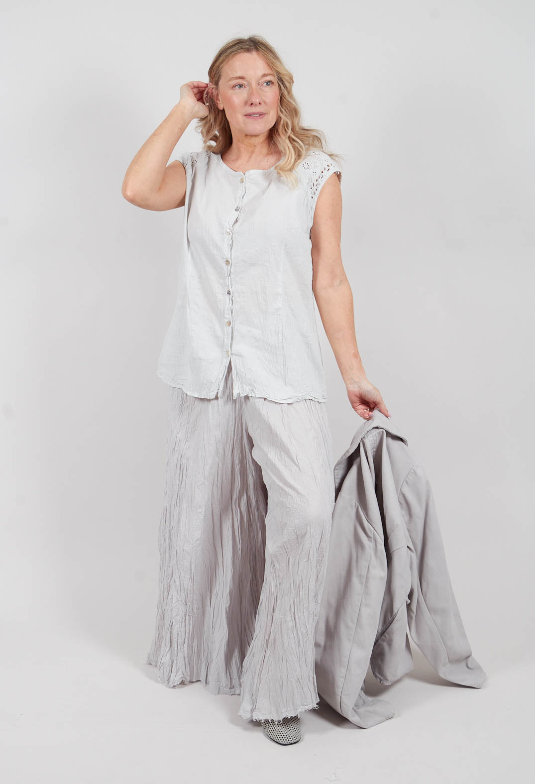 Geraniund Blouse in Mond Blue