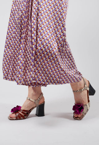 Heeled Sandal with Flower Detail