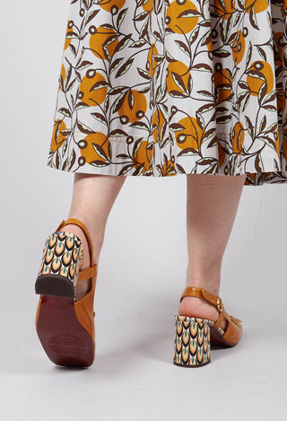 Sling Back Heel with Fringing Detail