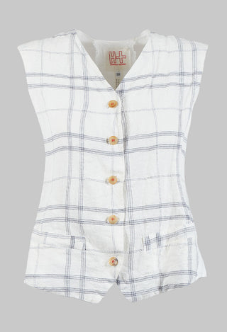 Waistcoat Gemma in Natural Check