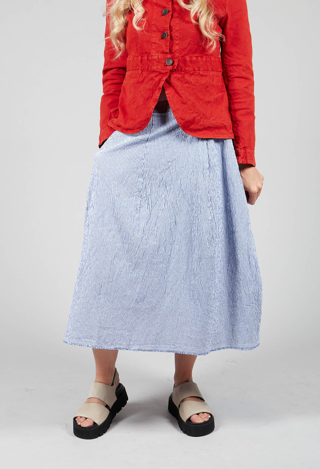 Jola Skirt in Blue Stripes