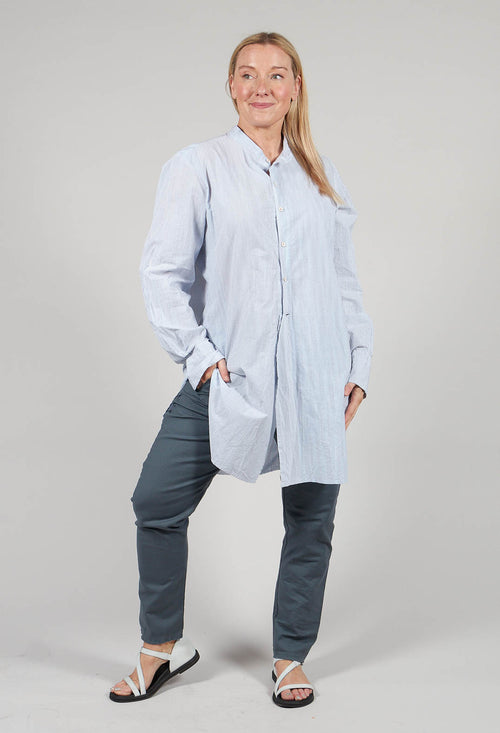 Unisex Charles Shirt in Blue Stripes