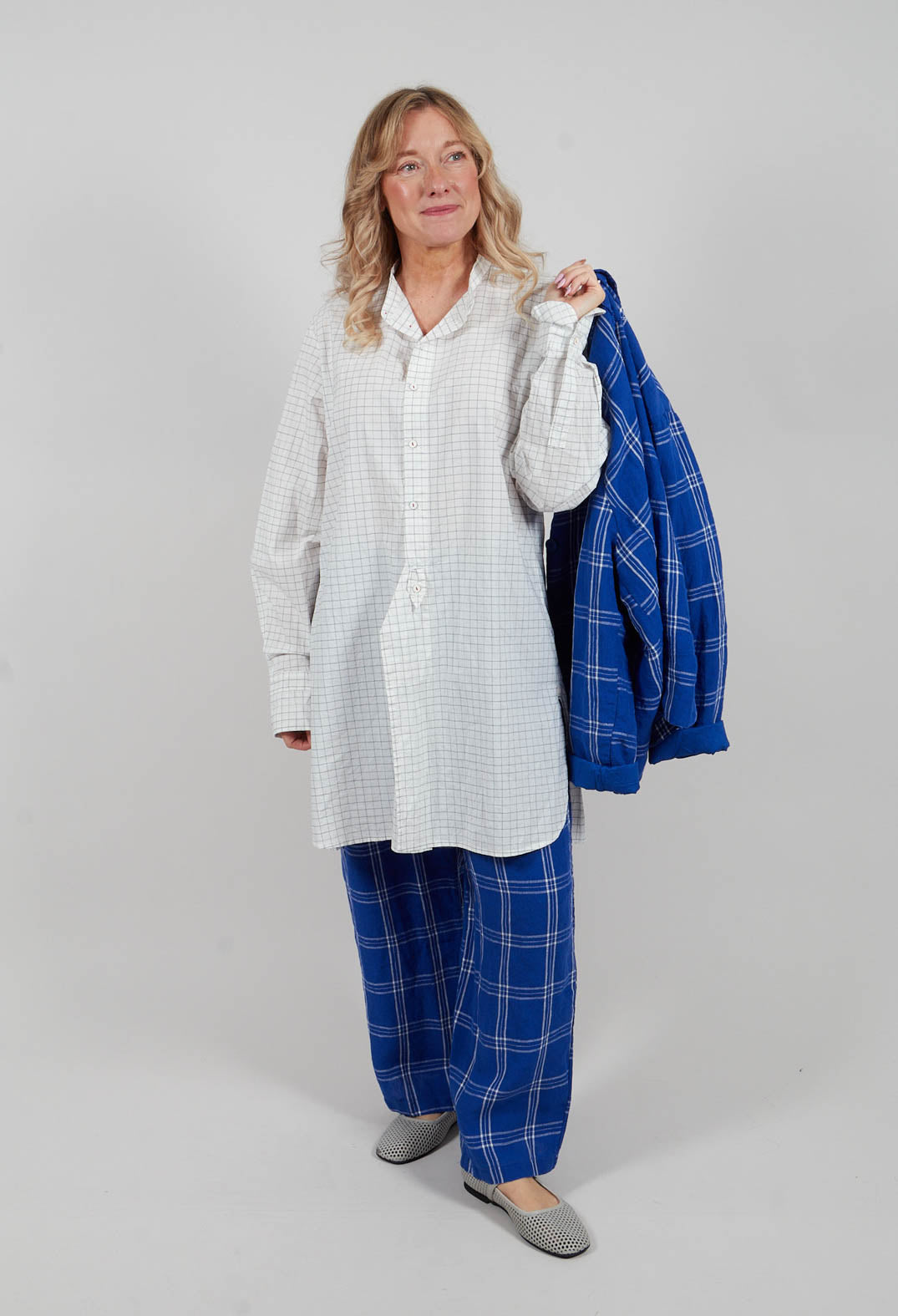 Unisex Charles Shirt in Natural Check