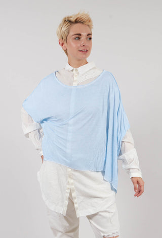 Loose Fit Jersey Top in Icy Blue