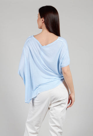 Loose Fit Jersey Top in Icy Blue