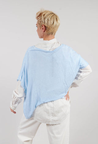 Loose Fit Jersey Top in Icy Blue