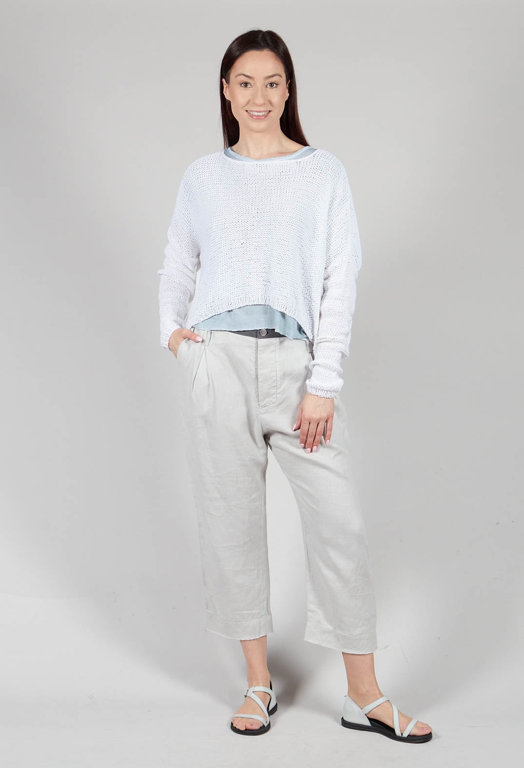 Loose Knit Pullover in Off White