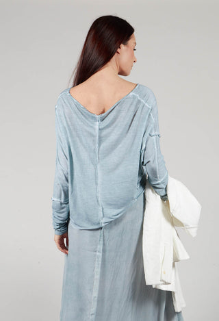 Lightweight Jersey Top with Seam Detail in Mint