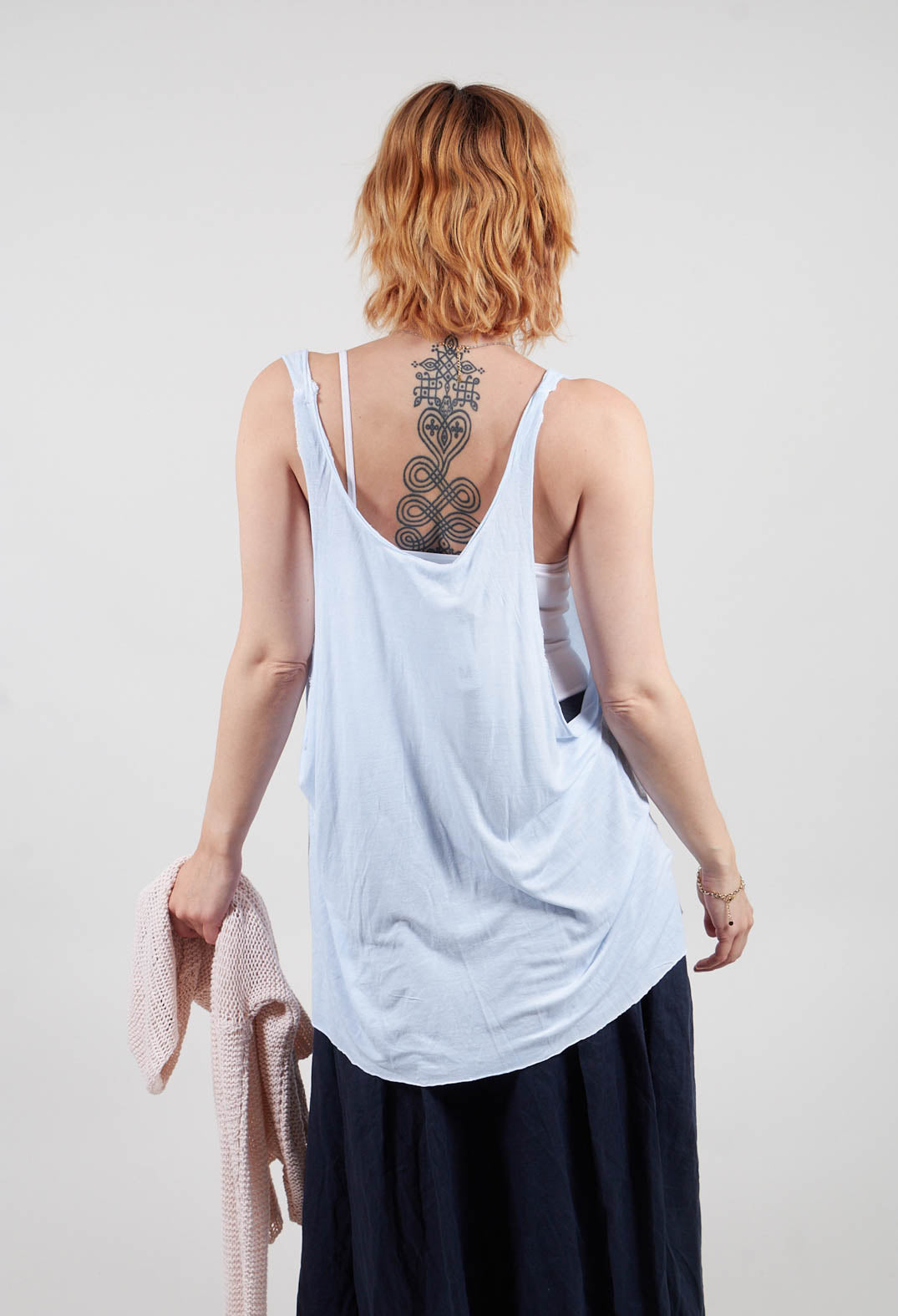 Loose Tank Top in Ice Blue