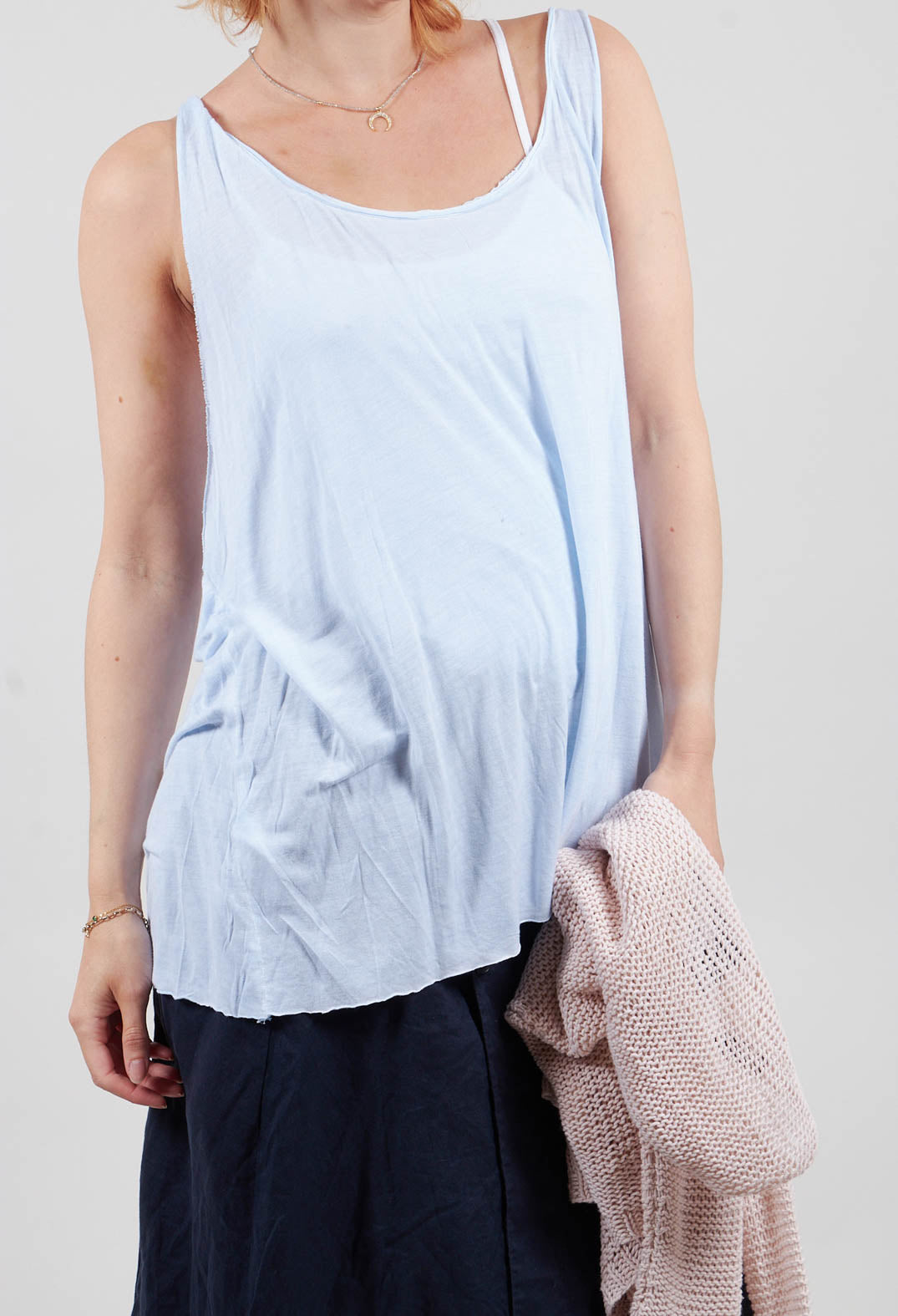 Loose Tank Top in Ice Blue