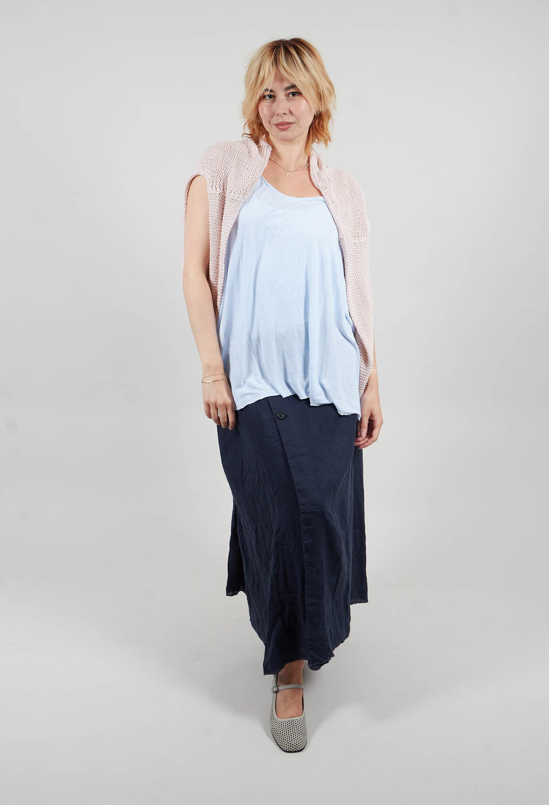 Loose Tank Top in Ice Blue