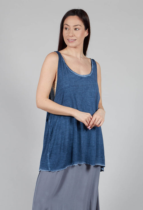 Loose Tank Top in Indigo