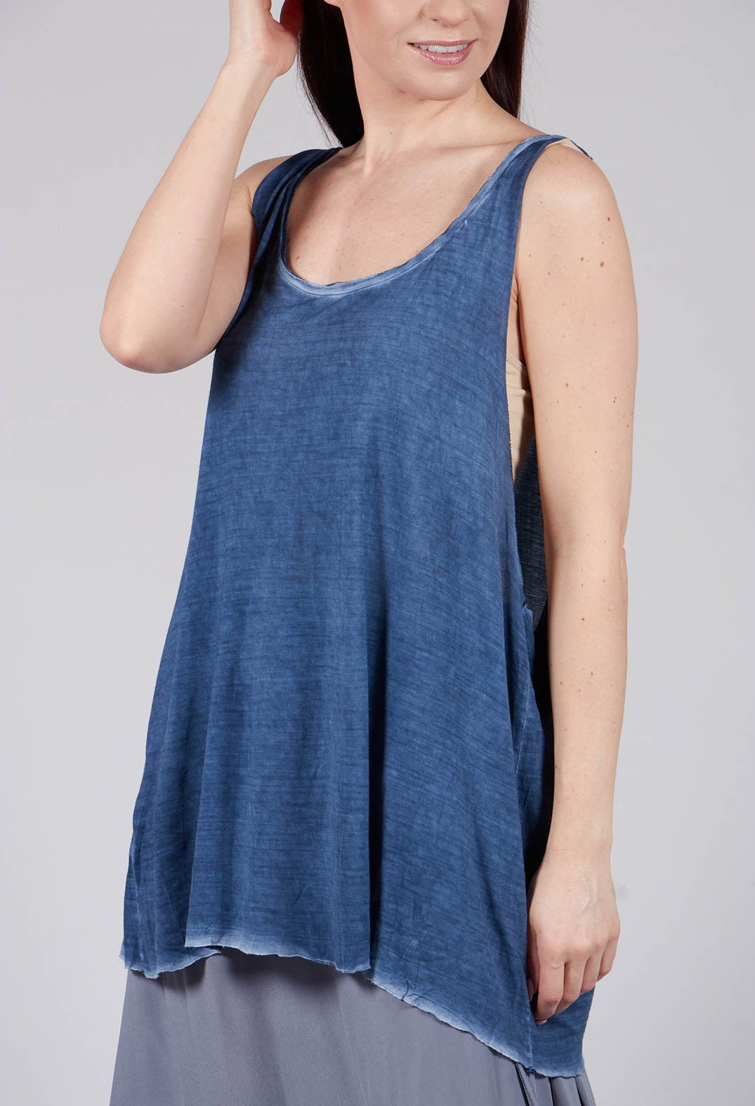 Loose Tank Top in Indigo