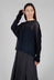 Sheer Top with Highlow Hem in Indigo