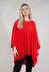 Oversized Knitted Tunic in Red