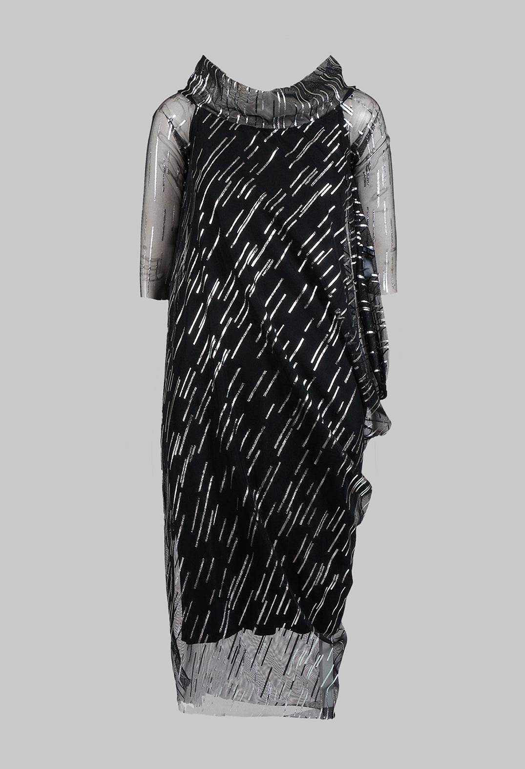 Enki Dress in Black Silver