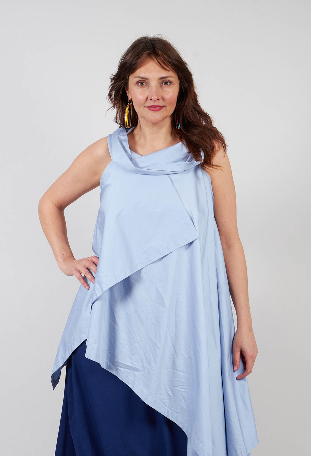 Flat Tunic in Light Blue