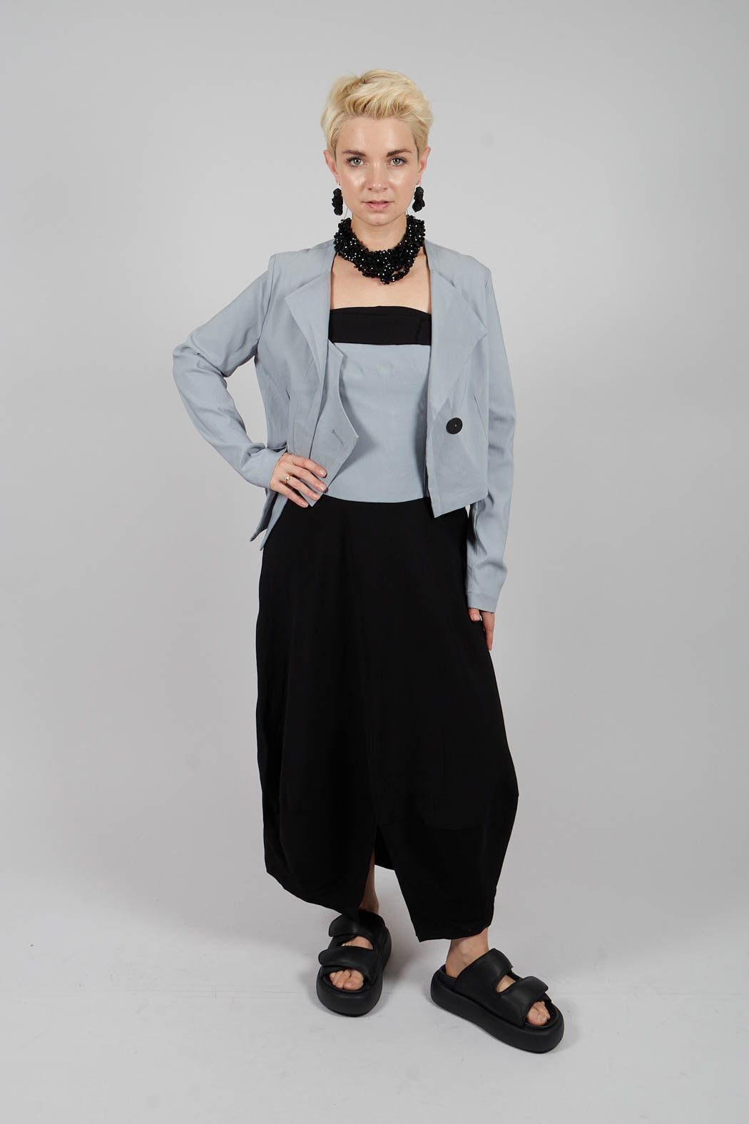 Cimik Dress in Black Grey