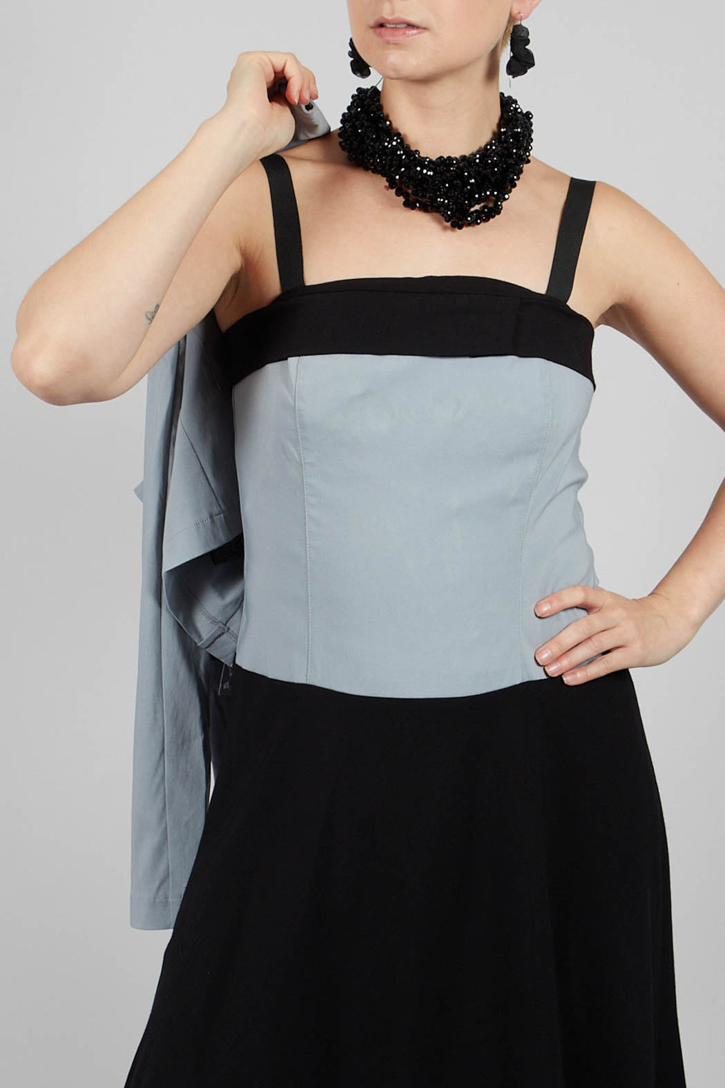 Cimik Dress in Black Grey