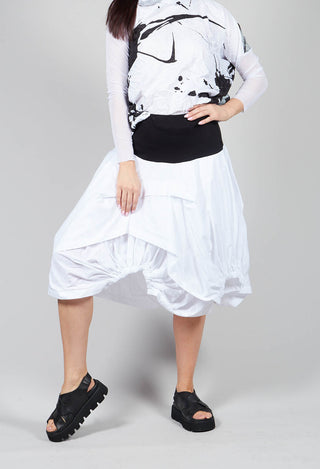 Goga Skirt in White Black