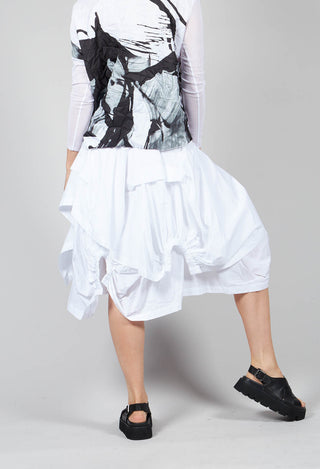 Goga Skirt in White Black