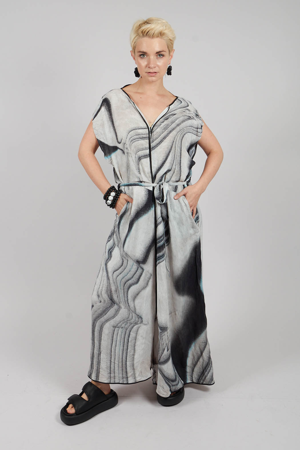 Sava Overalls in Grey Blue