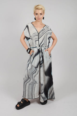 Sava Overalls in Grey Blue