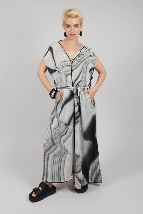Sava Overalls in Grey Blue