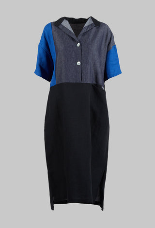 Mepa Dress in Black Blue