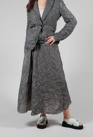 Textured Midi Skirt in Grey