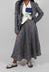 Textured Midi Skirt in Grey