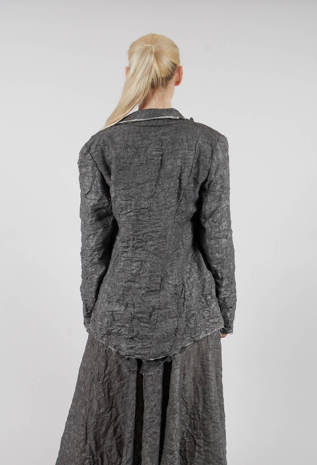 Textured Blazer in Grey