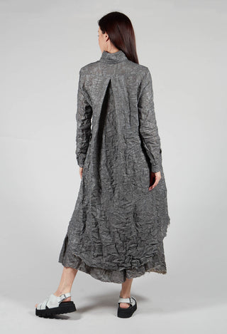 Long Textured Jacket in Grey