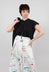 V- Neck Jersey Top Quinotauro in Nero