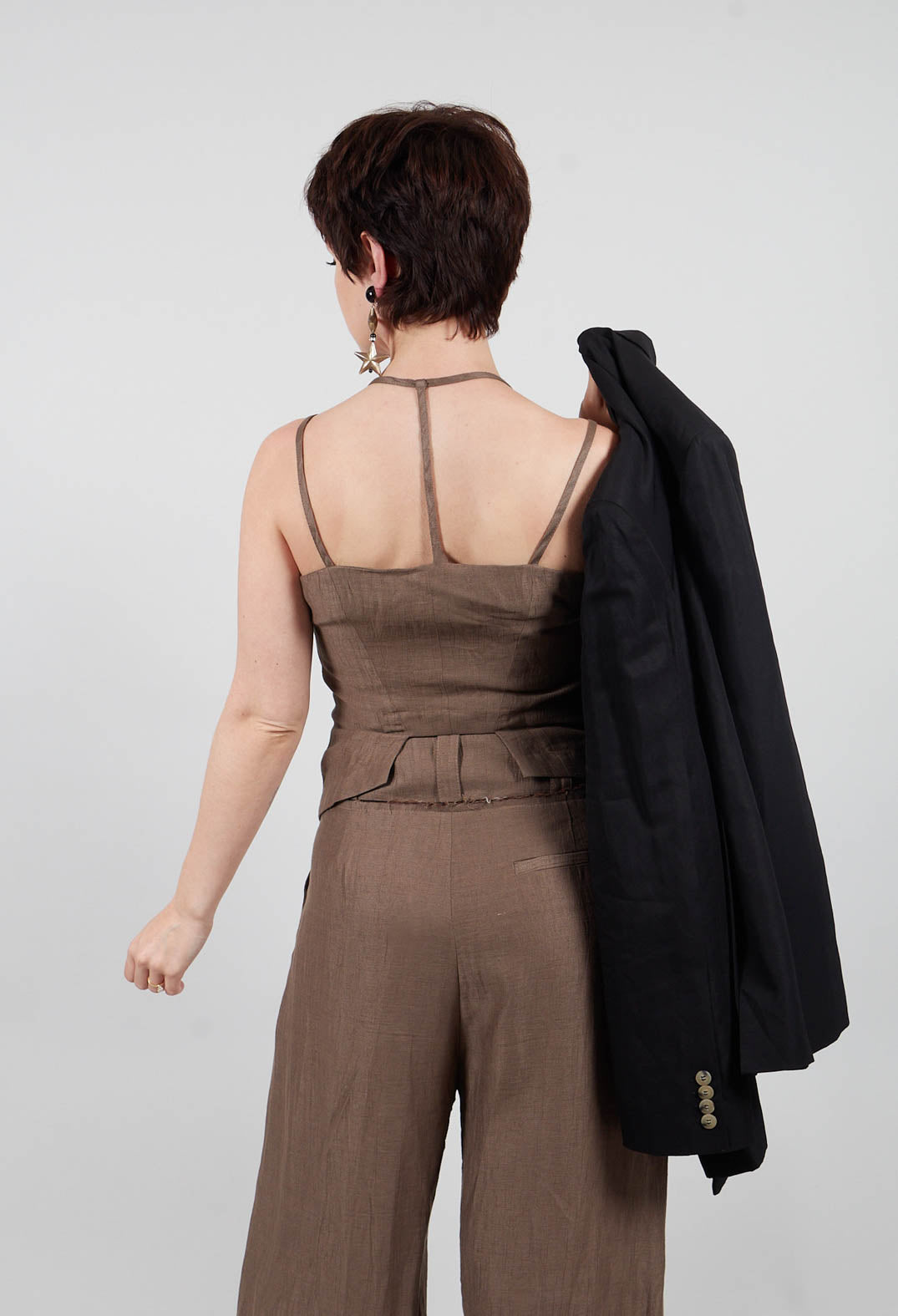Top Vest Peressuti in Pecan