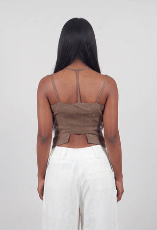 Top Vest Peressuti in Pecan