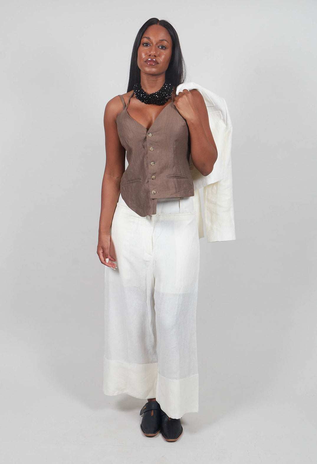 Top Vest Peressuti in Pecan