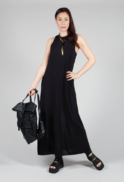 Longline Sleeveless Dress in Black