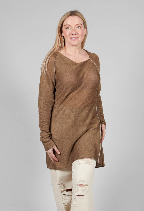 Asymmetric Knit in Hazelnut