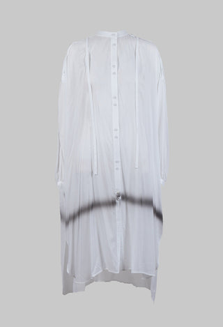 Longline Shirt Dress in White