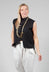 High Collar Sleeveless Shirt in Black