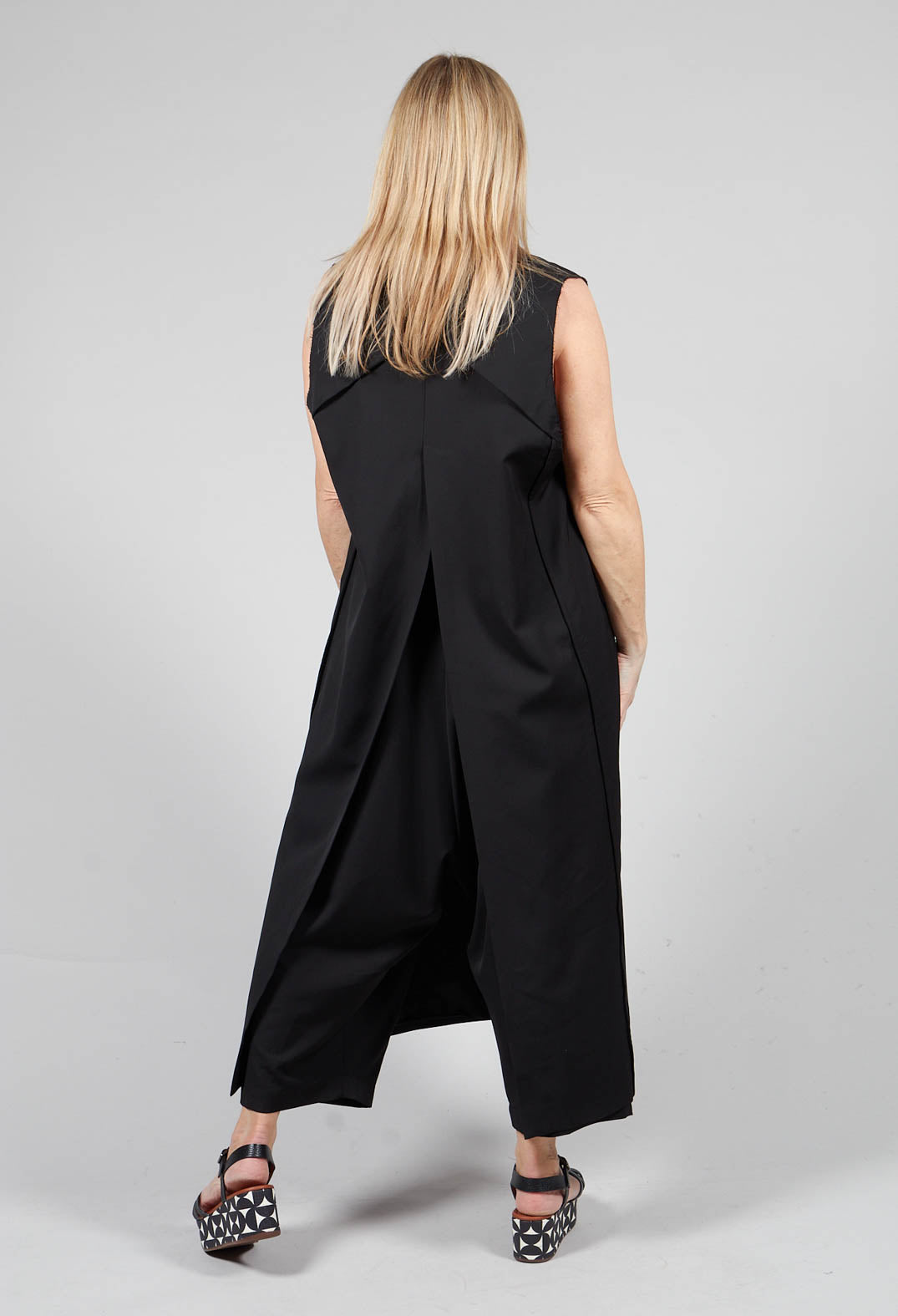 Longline Waistcoat in Black