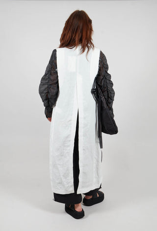 Longline Linen Waistcoat in White