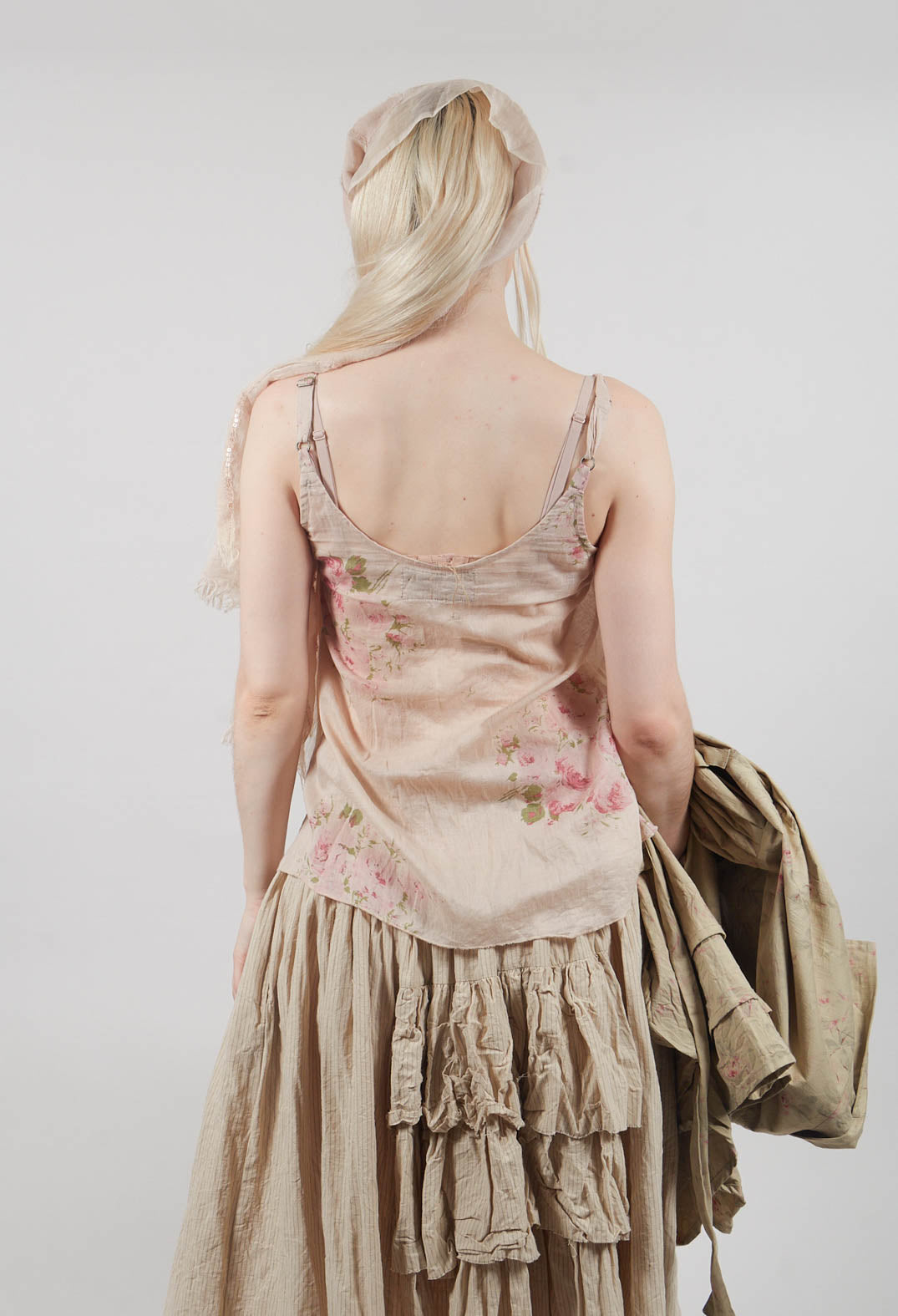 Basic Top in Pink Floral Print