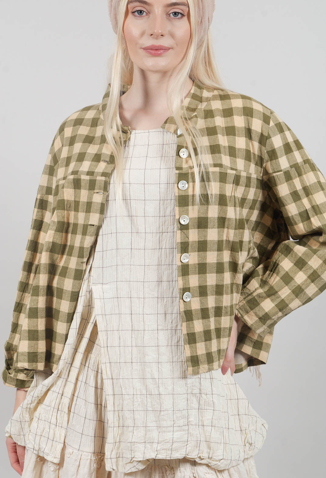 Poe Jacket in Carreaux Vert