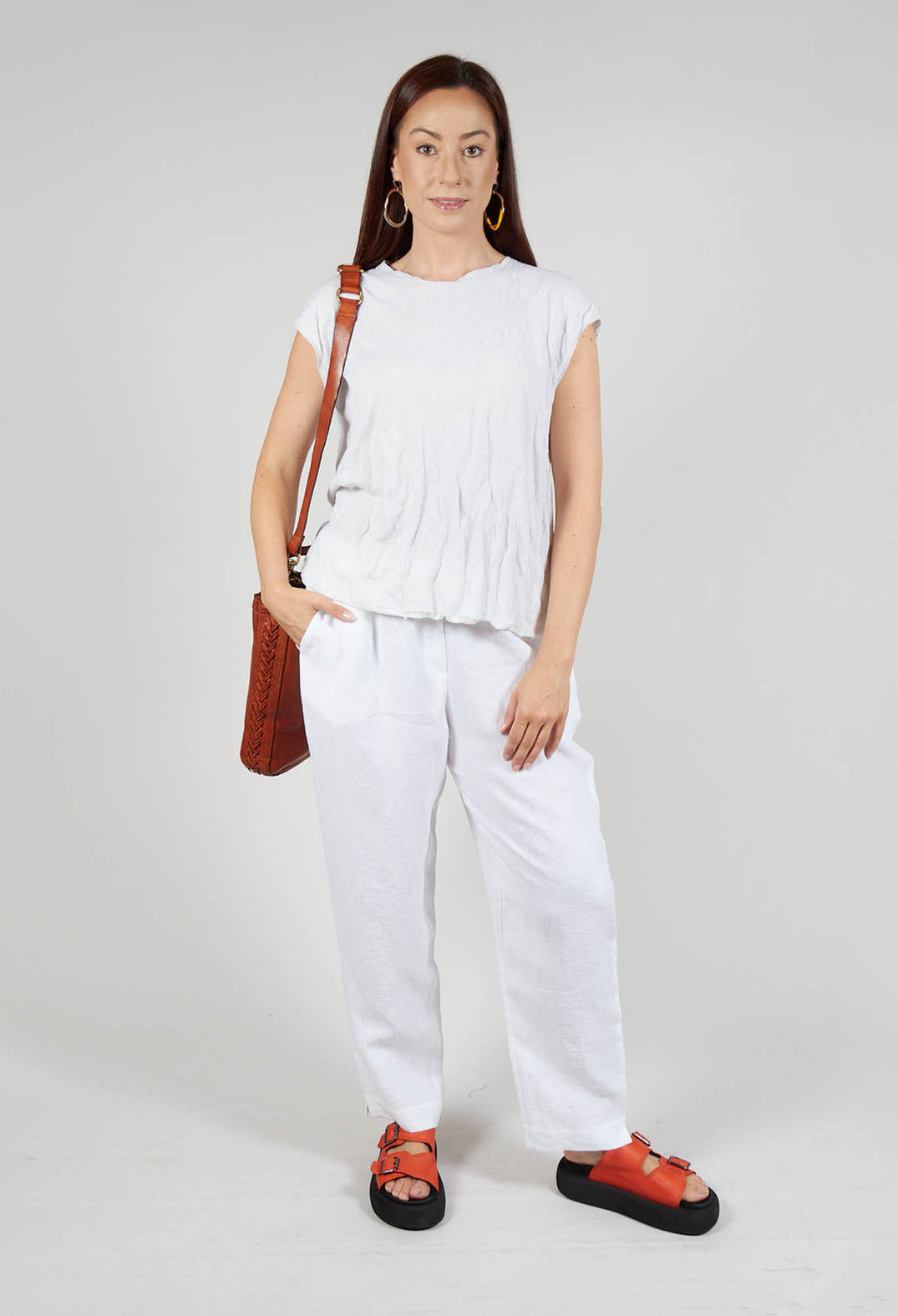Round Neck Vest in White